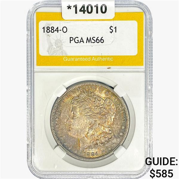 1884-O Morgan Silver Dollar PGA MS66