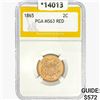 Image 1 : 1865 Two Cent Piece PGA MS63 RED