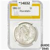 Image 1 : 1882-CC Morgan Silver Dollar PGA MS65+
