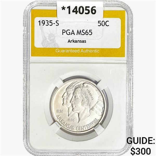 1935-S Arkansas Half Dollar PGA MS65