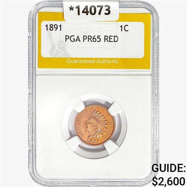 1891 Indian Head Cent PGA PR65 RED