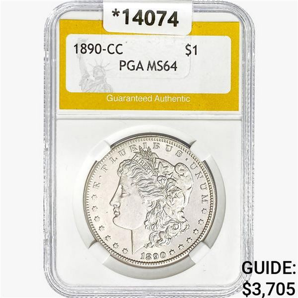 1890-CC Morgan Silver Dollar PGA MS64