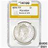 Image 1 : 1878 7TF Rev 78 Morgan Silver Dollar PGA MS64