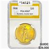 Image 1 : 1908 $20 Gold Double Eagle PGA MS67 Counter Mark