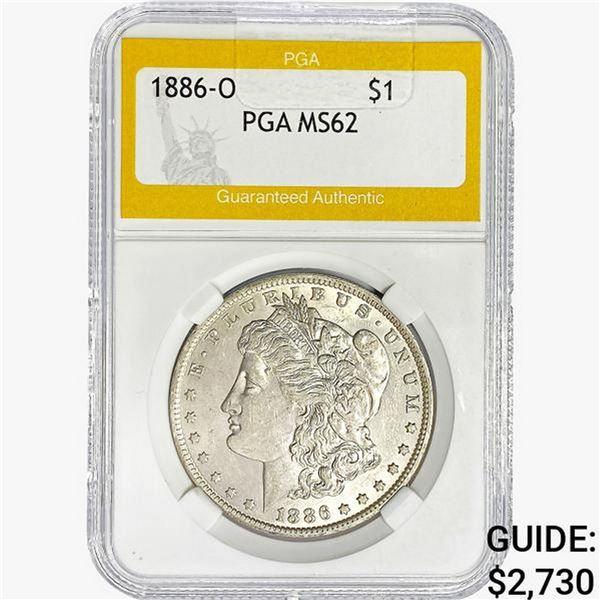 1886-O Morgan Silver Dollar PGA MS62