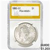 Image 1 : 1882-CC Morgan Silver Dollar PGA MS65+