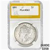 Image 1 : 1891 Morgan Silver Dollar PGA MS63