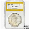 Image 1 : 1878 7TF Rev 79 Morgan Silver Dollar PGA MS65
