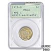 Image 1 : 1913-S Buffalo Nickel PCGS MS64 Type 1
