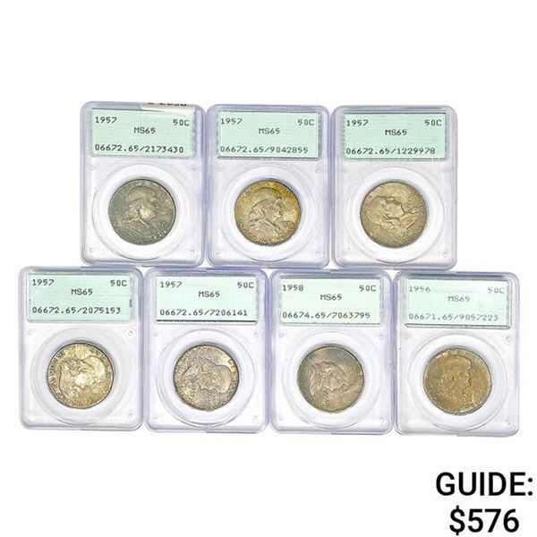 1954-1958 [8] Franklin Half Dollar PCGS MS65