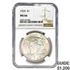 Image 1 : 1924 Silver Peace Dollar NGC MS66