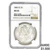 Image 1 : 1883-CC Morgan Silver Dollar NGC MS65