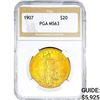 Image 1 : 1907 $20 Gold Double Eagle NGC MS63