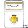 Image 1 : 1901-S $5 Gold Half Eagle NGC MS61