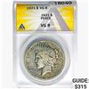 Image 1 : 1921 Silver Peace Dollar ANACS VG8