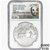 Image 1 : 2015 1oz. Silver China Panda 1st REV PF NGC PF69