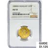 1888KB Hungary .1867oz. Gold 20 Francs NGC AU53