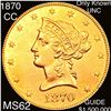 Image 1 : 1870-CC $10 Gold Eagle UNCIRCULATED