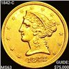 Image 1 : 1842-C $5 Gold Half Eagle CHOICE BU