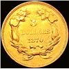 Image 2 : 1870 $3 Gold Piece CHOICE AU