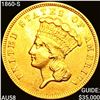 1860-S $3 Gold Piece CHOICE AU