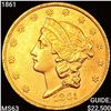 1861 $20 Gold Double Eagle CHOICE BU