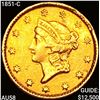 Image 1 : 1851-C Rare Gold Dollar CHOICE AU