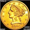 1854-O $5 Gold Half Eagle CHOICE BU