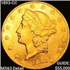1893-CC $20 Gold Double Eagle CHOICE BU