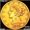Image 1 : 1880-CC $5 Gold Half Eagle CLOSELY UNCIRCULATED