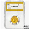 1913 $5 Gold Half Eagle PGA MS64+