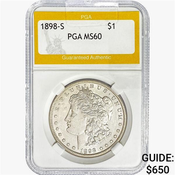1898-S Morgan Silver Dollar PGA MS60