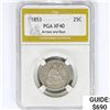 Image 1 : 1853 Seated Liberty Quarter PGA XF40 Arrows & Rays