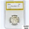 Image 1 : 1930 Standing Liberty Quarter PGA MS63+ FH