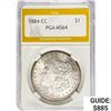 Image 1 : 1884-CC Morgan Silver Dollar PGA MS64