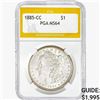 Image 1 : 1885-CC Morgan Silver Dollar PGA MS64