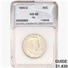 Image 1 : 1950-D Franklin Half Dollar NNC MS66 FBL