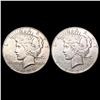 Image 1 : [2] Peace Silver Dollars [1927, 1935] CLOSELY UNCI