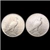 Image 2 : [2] Peace Silver Dollars [1927, 1935] CLOSELY UNCI