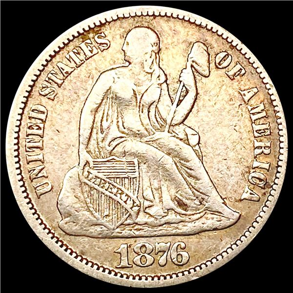 1876 Seated Liberty Dime NEARLY UNCIRCULATED