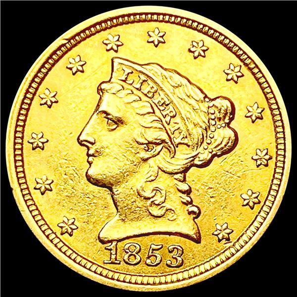 1853 $2.50 Gold Quarter Eagle CLOSELY UNCIRCULATED