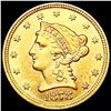 Image 1 : 1878 $2.50 Gold Quarter Eagle UNCIRCULATED