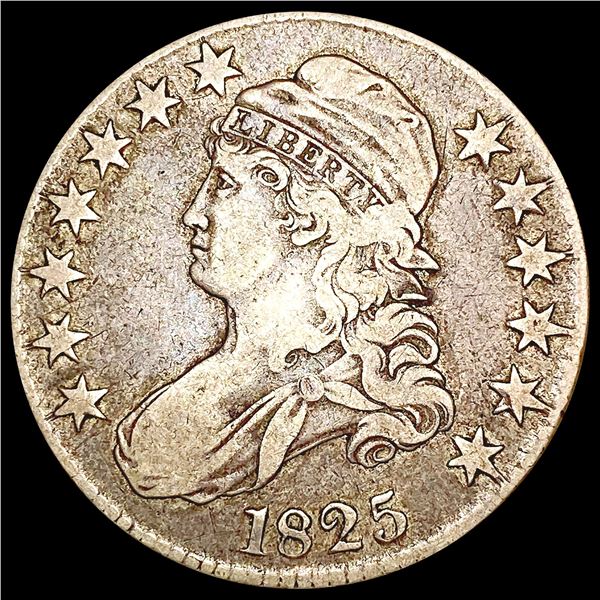 1825 Capped Bust Half Dollar NICELY CIRCULATED