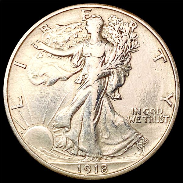 1918-S Walking Liberty Half Dollar LIGHTLY CIRCULA