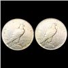 Image 2 : [2] Peace Silver Dollars [1927-S, 1935] CLOSELY UN