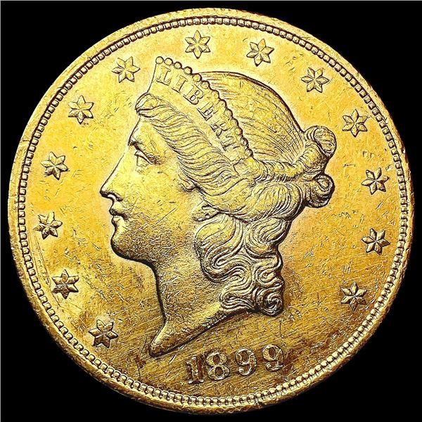 1899 $20 Gold Double Eagle CLOSELY UNCIRCULATED