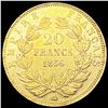 Image 2 : 1856-A France .1867oz Gold 20 Francs CLOSELY UNCIR
