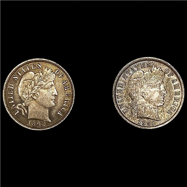 [2] 1892 Barber Dimes CLOSELY UNCIRCULATED