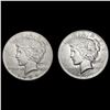 Image 1 : [2] Peace Silver Dollars [1927-D, 1934] CLOSELY UN