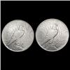 Image 2 : [2] Peace Silver Dollars [1927-S, 1934-D] CLOSELY